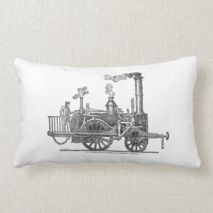 Early Steam Locomotive Lumbar Cushion