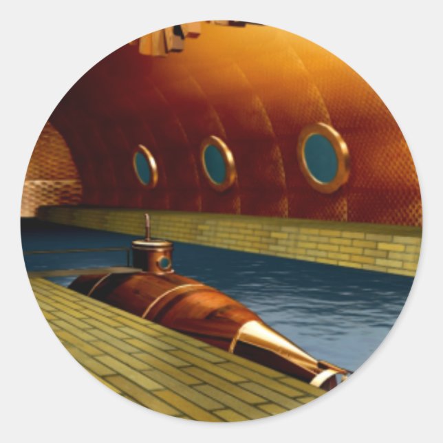 early submarine classic round sticker (Front)