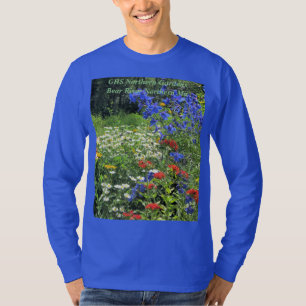 Early Summer Blue Delphinium Maltese Cross T-Shirt
