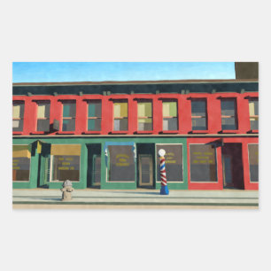 Early Sunday Morning Watercolor Rectangular Sticker