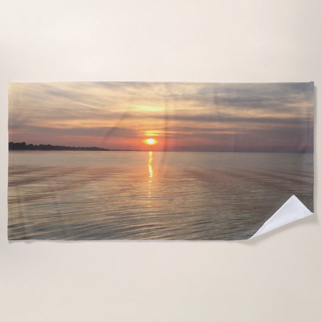 Early Sunset Beach Towel (Front)