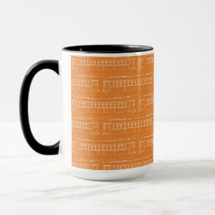 early  TROLLEY TRAIN STREETCAR white + YOUR COLOR Mug