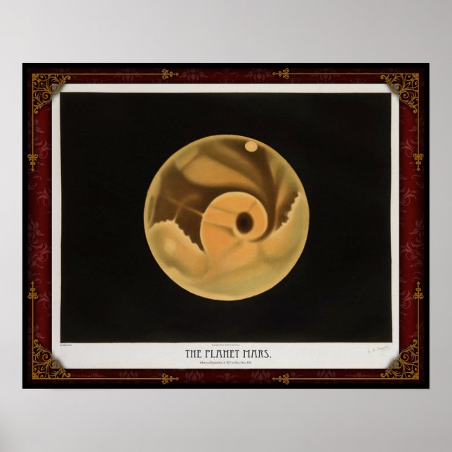 Early View of the Planet Mars Poster (Front)