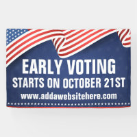Early Voting American Flag Election Dates