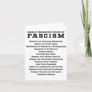 Early Warning Signs Of Fascism Activist Resist Gif Card