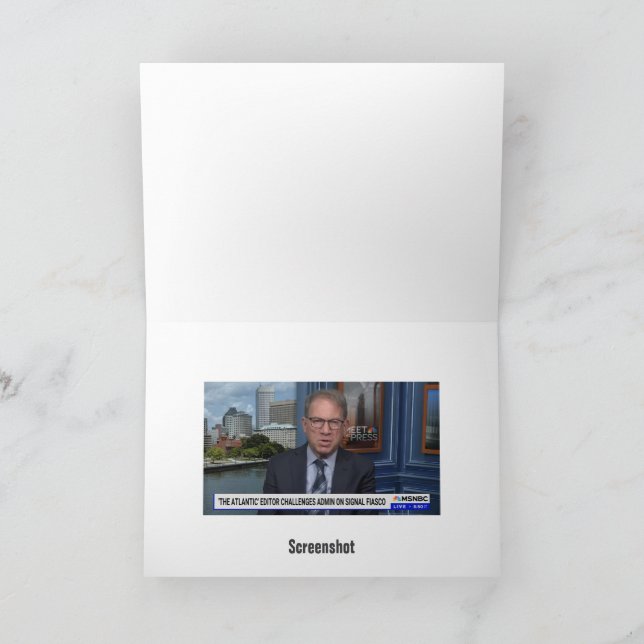 Early Warning System Journalist Greeting Card (Inside)