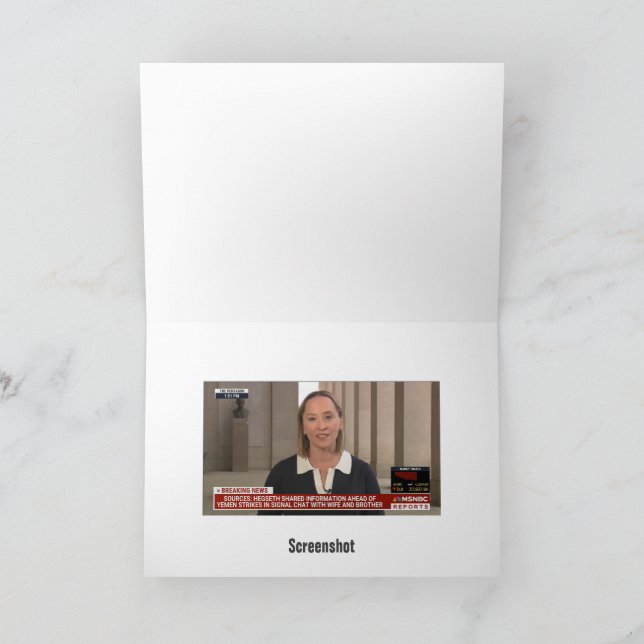 Early Warning System Journalist Greeting Card (Inside)