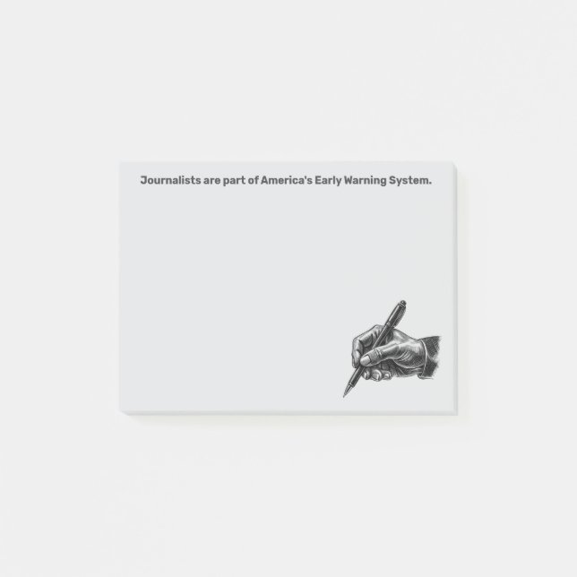 Early Warning System Journalist Post-it® Notes (Front)