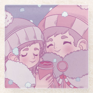 Early Winter Snowfall Glass Coaster