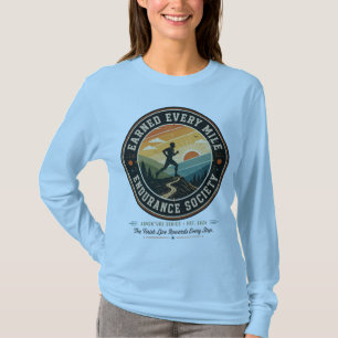 Earn Every Mile Endurance Trail Runner Retro Tee