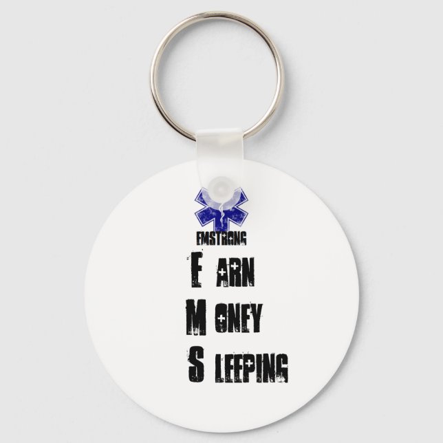 Earn Money Sleeping Key Ring (Front)
