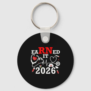 Earned 2026 for nurse graduation or rn lpn class o key ring