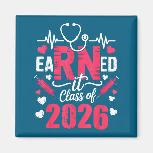 Earned It Class Nurse Vintage Design Magnet