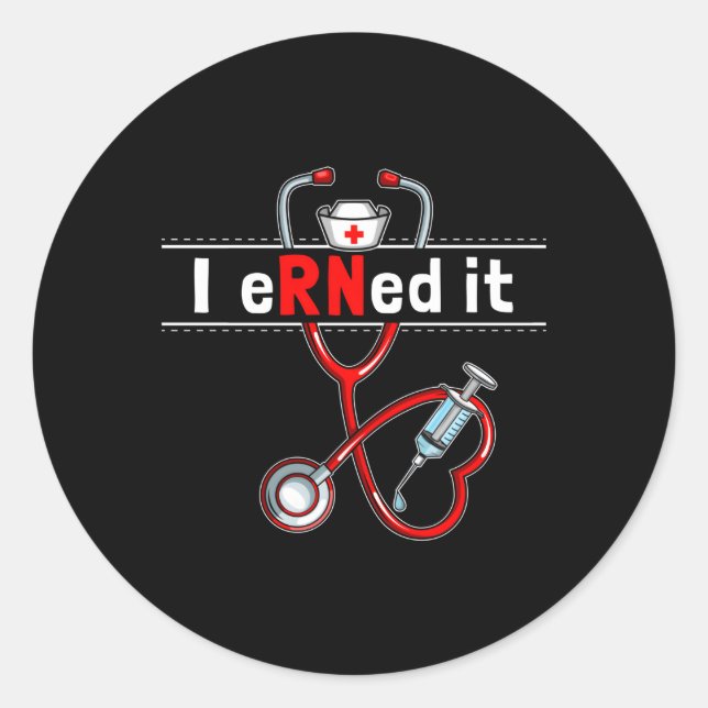 Earned It Classic Round Sticker (Front)