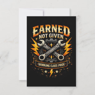 Earned Not Given Thank You Card