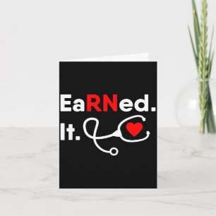 Earned rn nursing student women men 2026 graduatio card