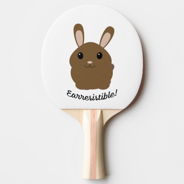 Earresistible Bunny Ping Pong Paddle (Front)