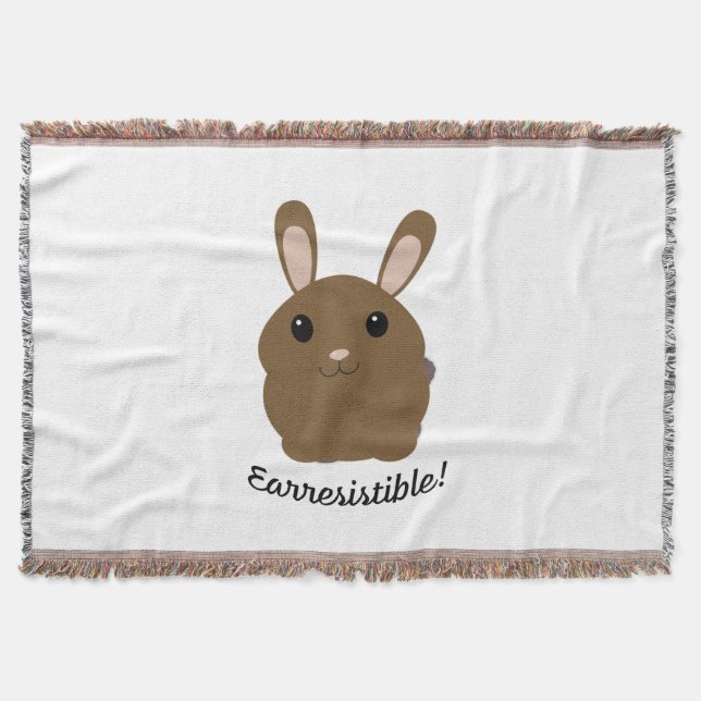 Earresistible Bunny Throw Blanket (Front)