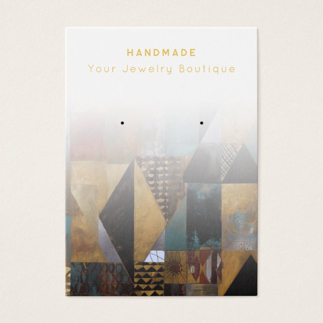 Earring Abstract Boho Jewellery Display Cards (Front)