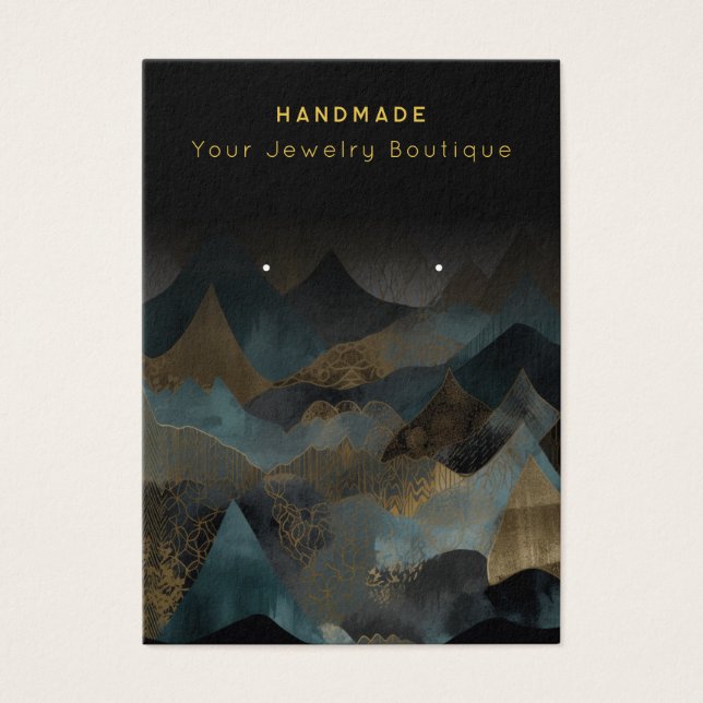 Earring Abstract Modern Jewellery Display Cards (Front)