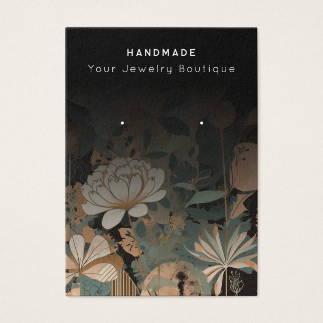 Earring Abstract Modern Jewellery Display Cards (Front)