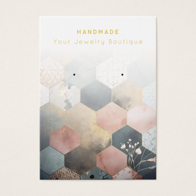 Earring Abstract Modern Jewellery Display Cards (Front)