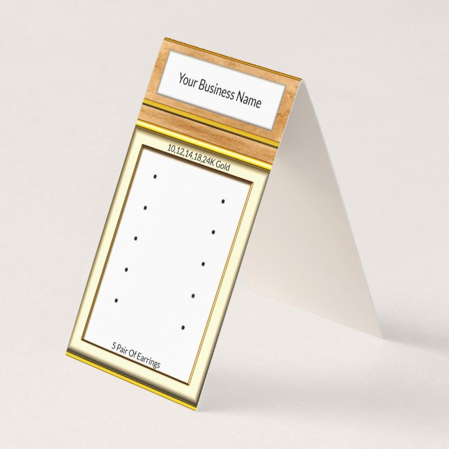 Earring Board Display | Personalised Business Card (Front)