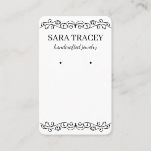 Earring Card Customised With Your Name and Tagline