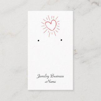 Earring card for jewellery maker and sales.