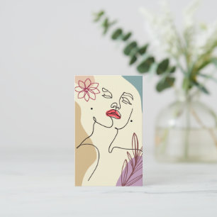 Earring Card with Woman's Face