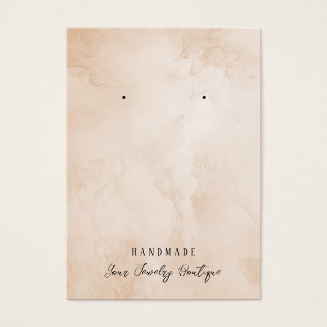 Earring Cream Ivory Abstract Jewellery Display Car (Front)