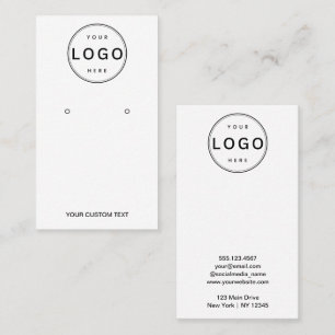 Earring Display Card Logo Jewelery Display Card