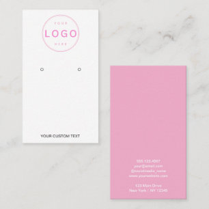 Earring Display Card Logo Jewelery Display Card