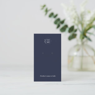 Earring Display Card  Navy Blue Jewelery Display