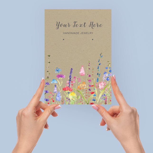 Earring Display Card • Watercolor Wild Flowers (Creator Uploaded)