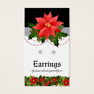Earring Display Cards Christmas Business Card B