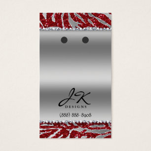 Earring Display Cards Cute Zebra Chandelie Jewelle