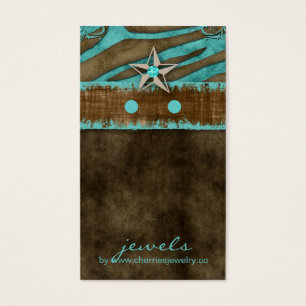 Earring Display Cards Cute Zebra Star Jewellery