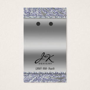 Earring Display Cards Jewellery Zebra Chandelier