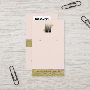Earring Display Logo QR Code Social Media Blush Business Card