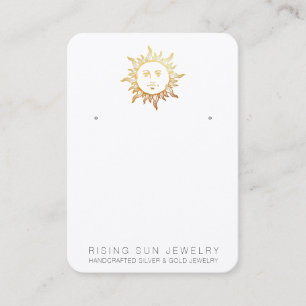*~* EARRING DISPLAY Sun QR Social Media Icons Business Card