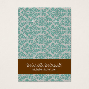Earring Holder Business Card Duo Blue Brown