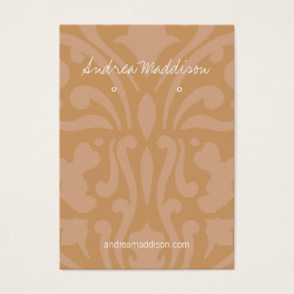 Earring Holder - Business Card Tan Brown