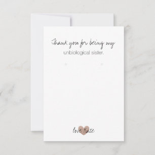 Earring Holder/Thank You - Heart Fab Rose Gold Thank You Card