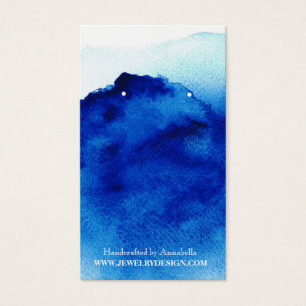 Earring Holder / Watercolor Blue