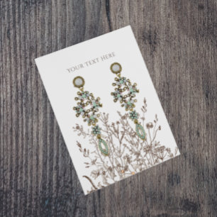 Earring Jewellery Display Card • Earthy Floral