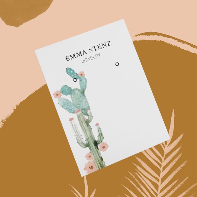 Earring Jewellery Display Card • Flowering Cactus (Creator Uploaded)