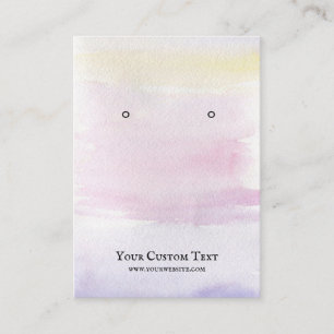Earring Jewellery Display Card • Pastel Watercolor