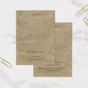 Earring Jewellery Display Card, Recycle Design Art