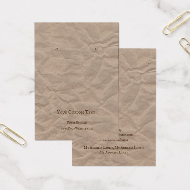 Earring Jewellery Display Card, Recycle Design Art (Office)